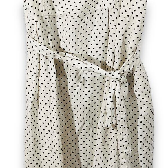 Kate Spade for Target Dress Preppy Classic White Polka Dot Midi Belted XXL - Picture 6 of 12